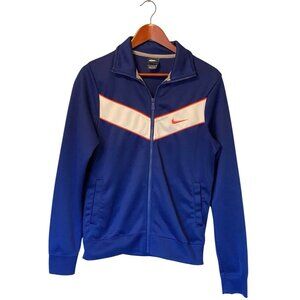 Nike Track Jacket Blue White Striker Men's S Unisex Vintage Old School